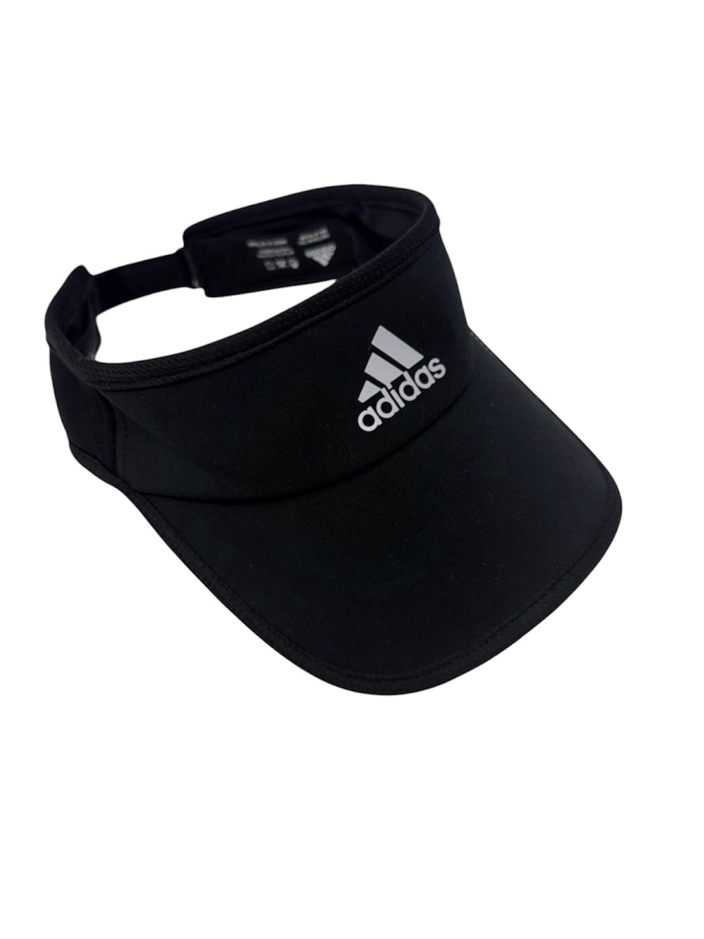 adidas Aeroready Black Visor with White Logo With adjustable strap Unisex